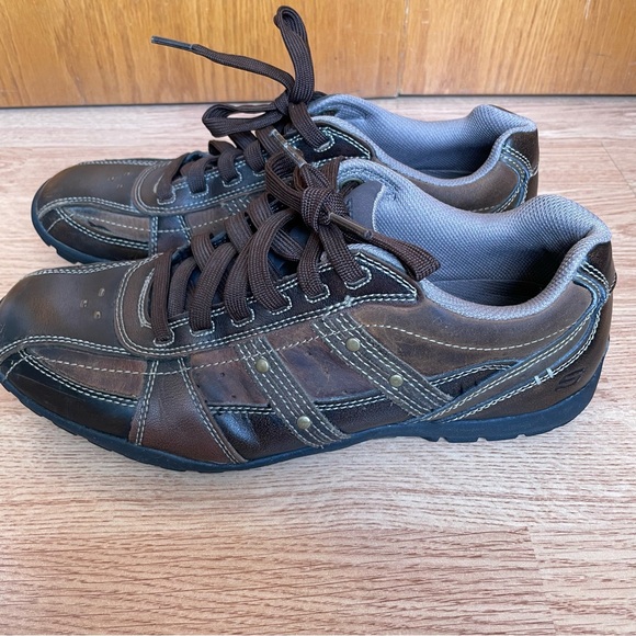 SKECHERS MEN’S METEOX BATUM BROWN LEATHER SHOES SIZE 8.5 EUC - Picture 14 of 16